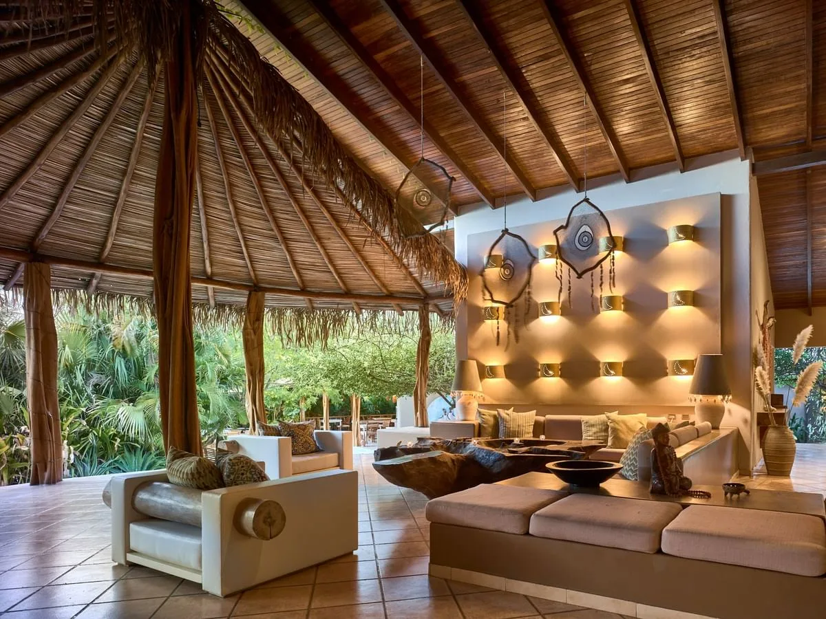 Rustic lobby