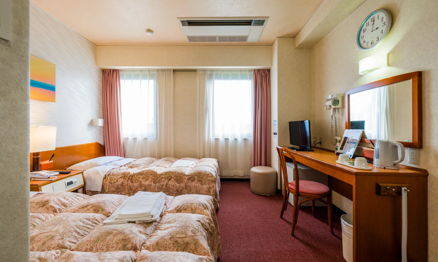 Twin room, viewed from the entrance