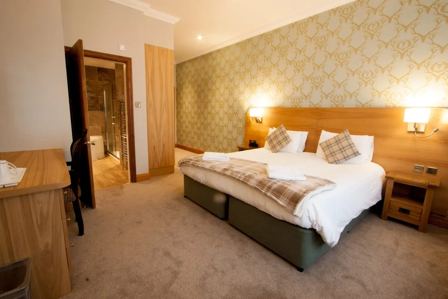 A comfortable double room at the Duke of Gordon Hotel