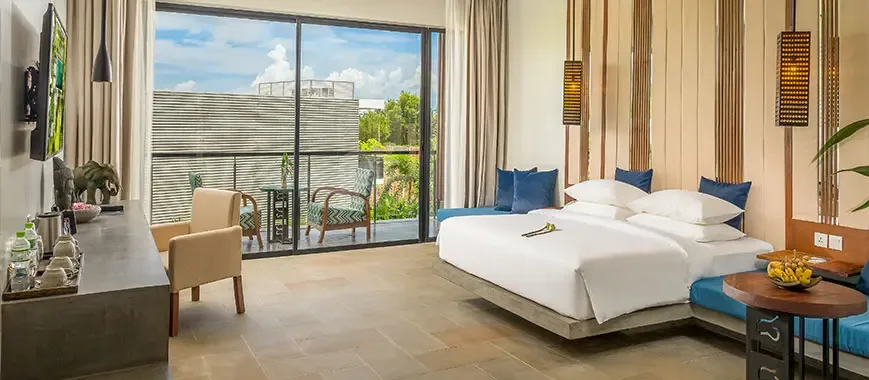 Suite residencial con vistas a la piscina