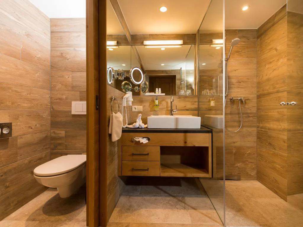 Renovated hotel bathroom