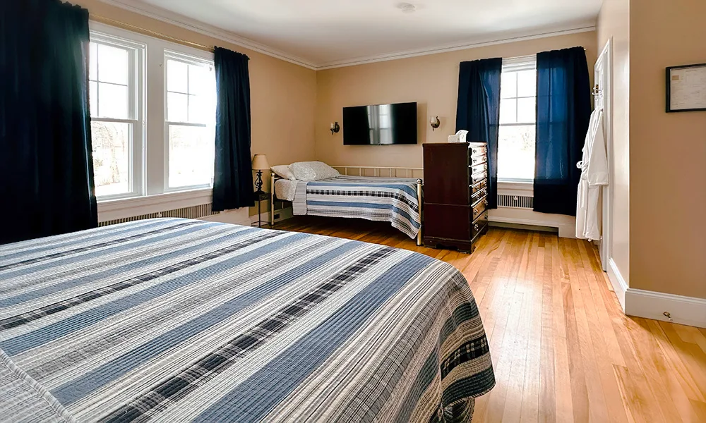 Clifton twin bed and television