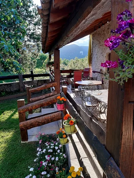 Along the terrace