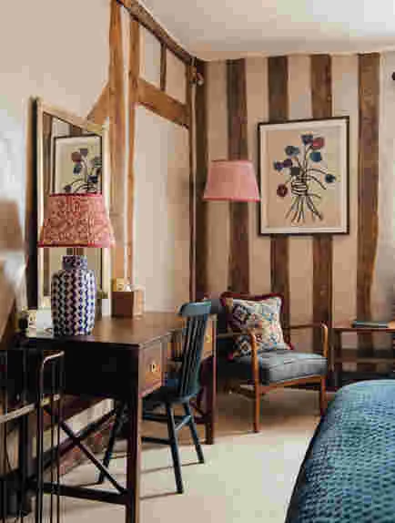 Bedroom interiors at The Farmhouse