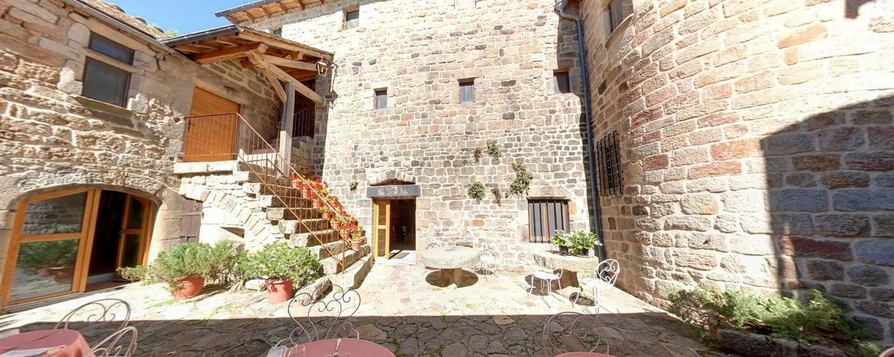Terrace at Auberge La Régordane