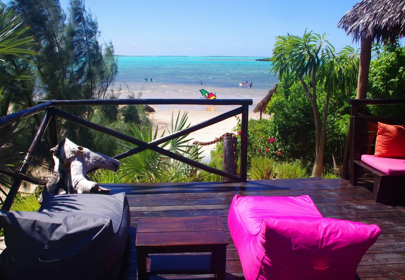 View of the Emerald Sea lagoon from the restaurant