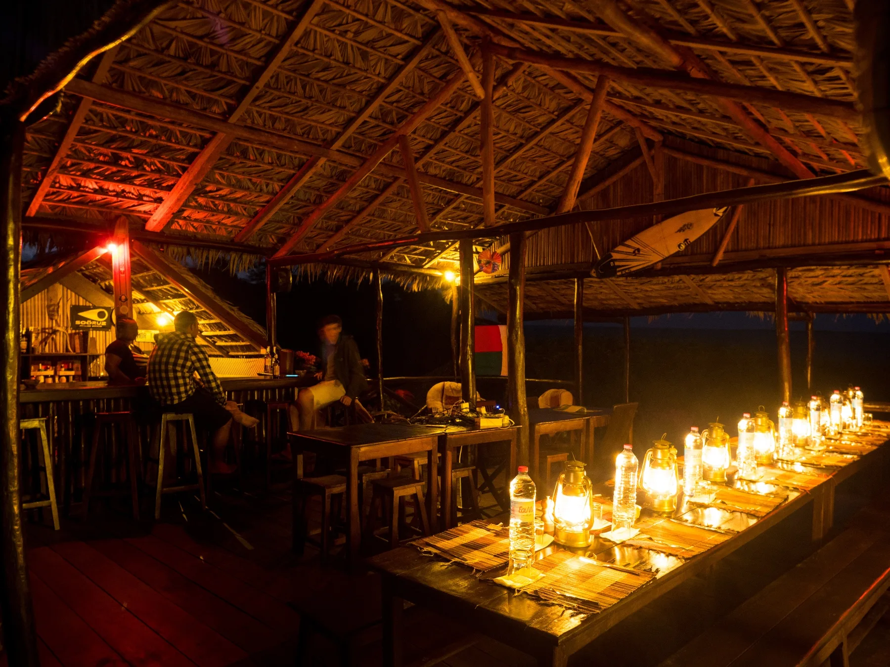 Restaurant under the stars at Babaomby Lodge, Emerald Sea, Madagascar