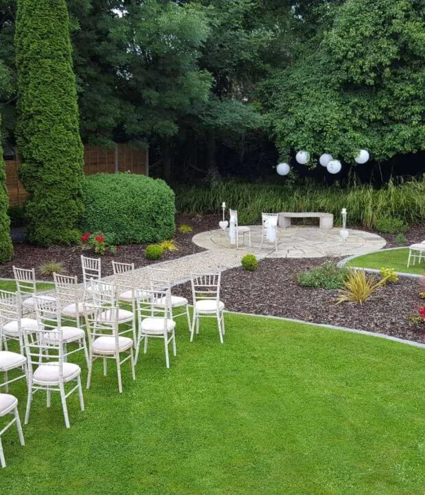 Civil ceremony in the hotel gardens