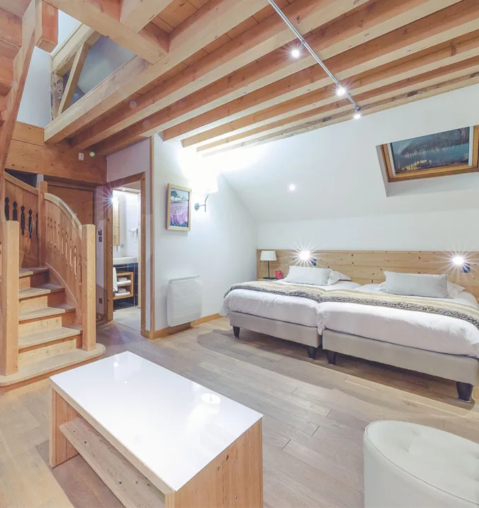 Duplex room at Hôtel Fleur de Neige