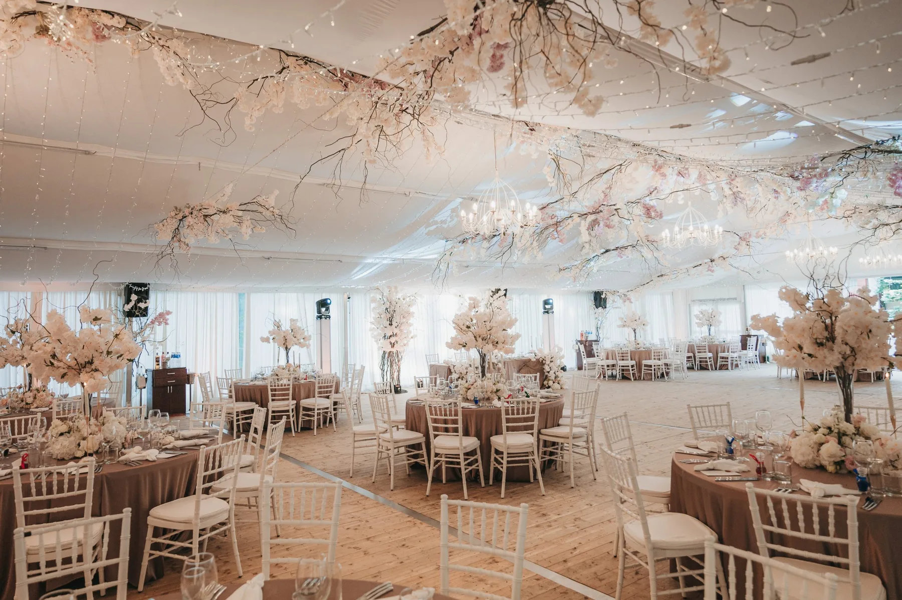 Decorated tent at the hotel