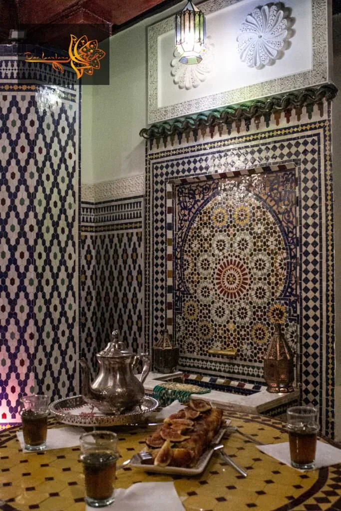 Patio con fuente