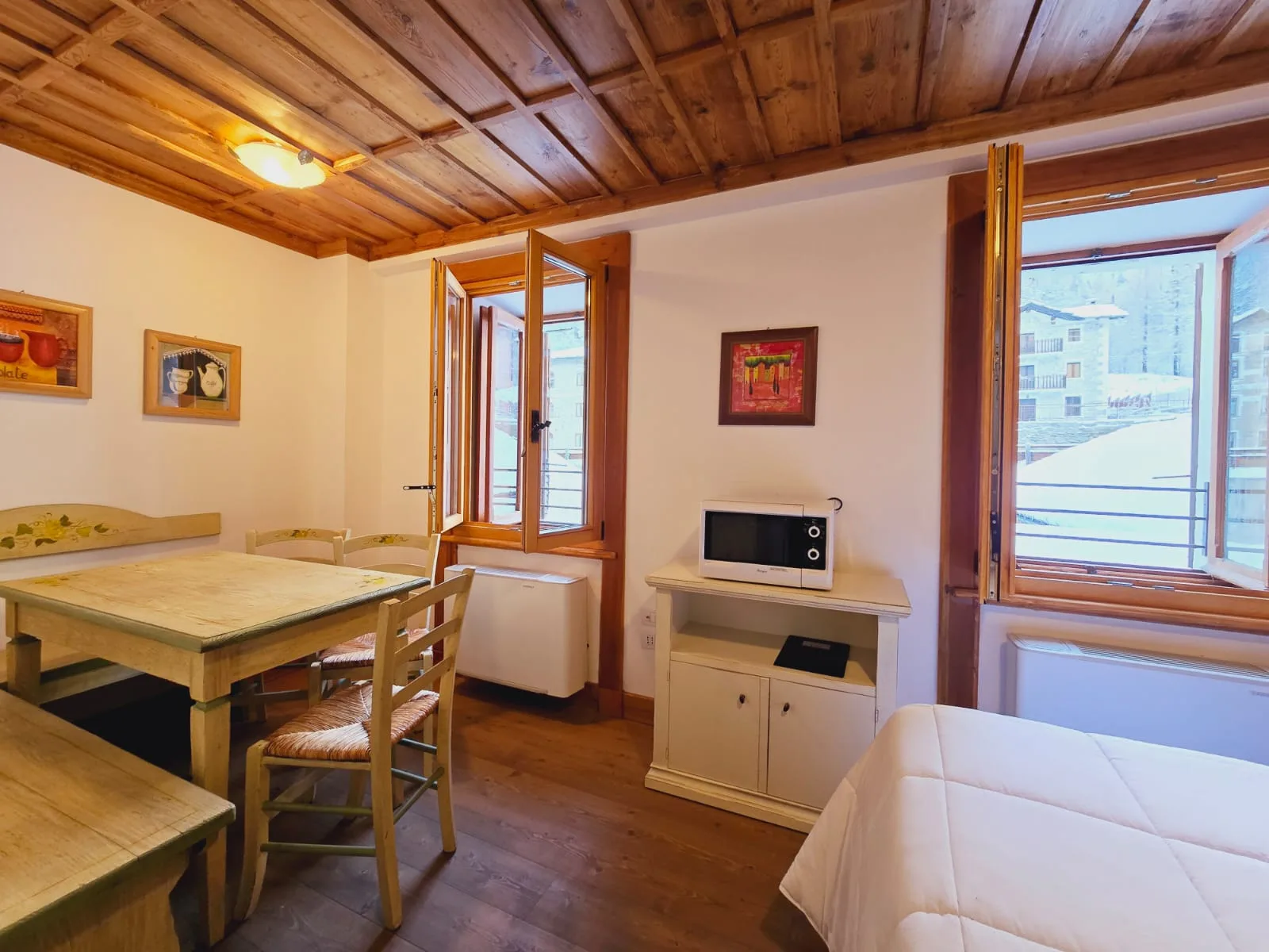 Studio apartment living area
