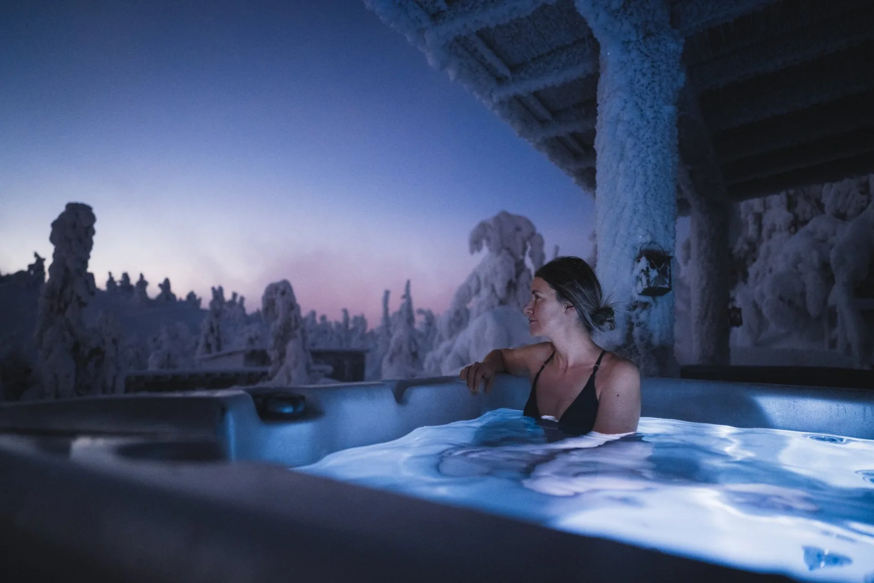 Sauna y jacuzzi al aire libre