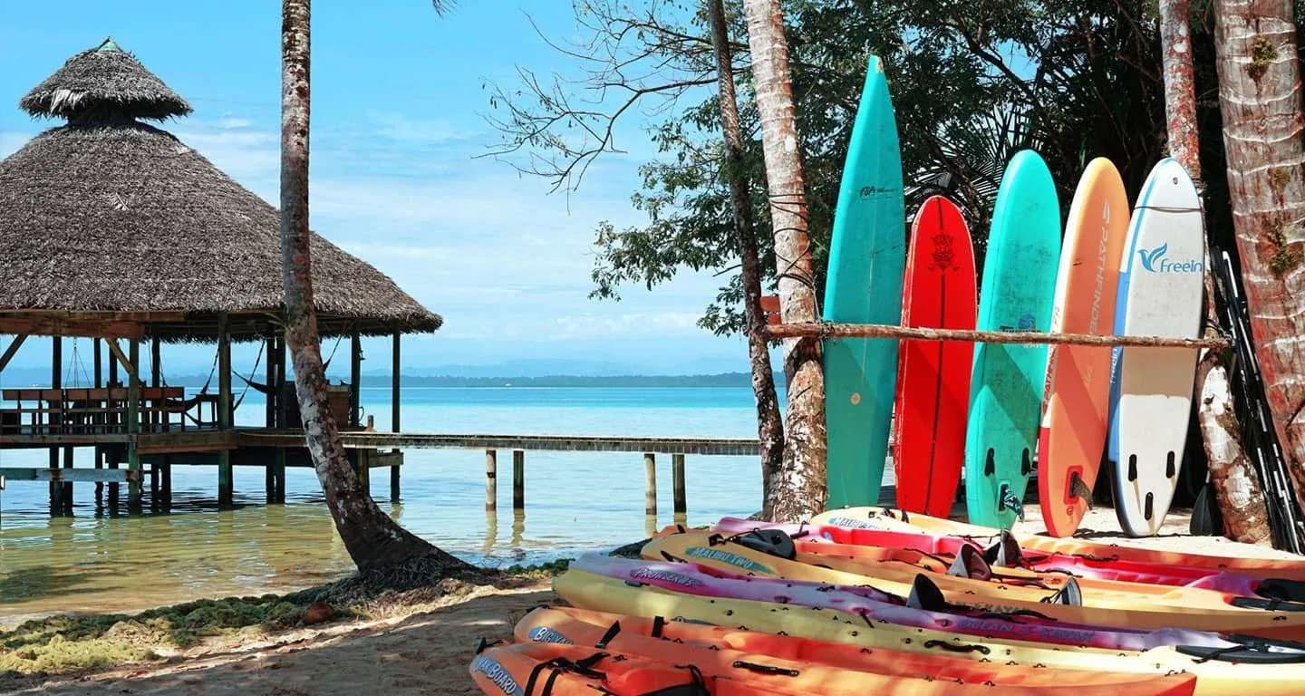Included water-sports equipment