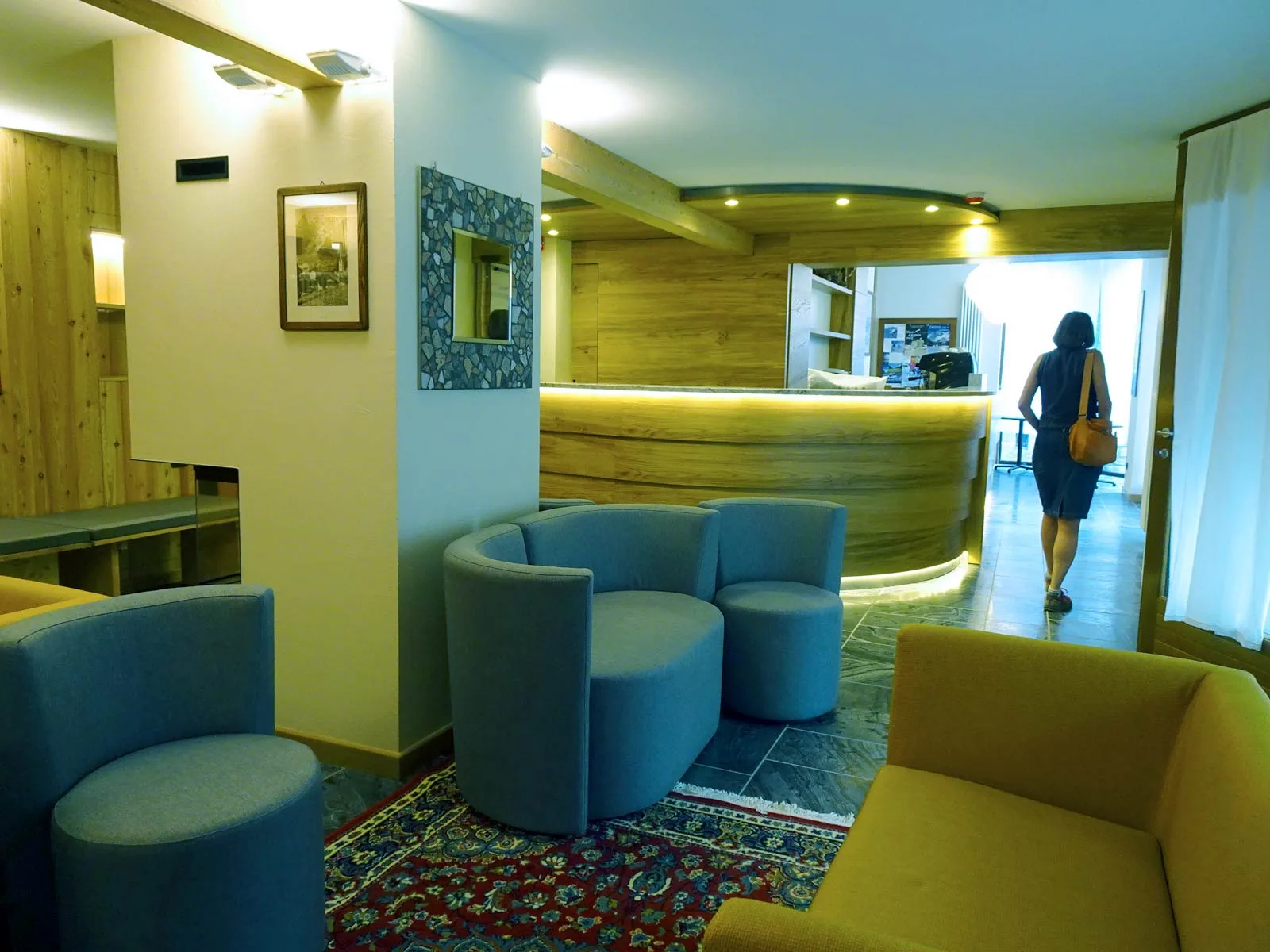 Hotel reception and lounge