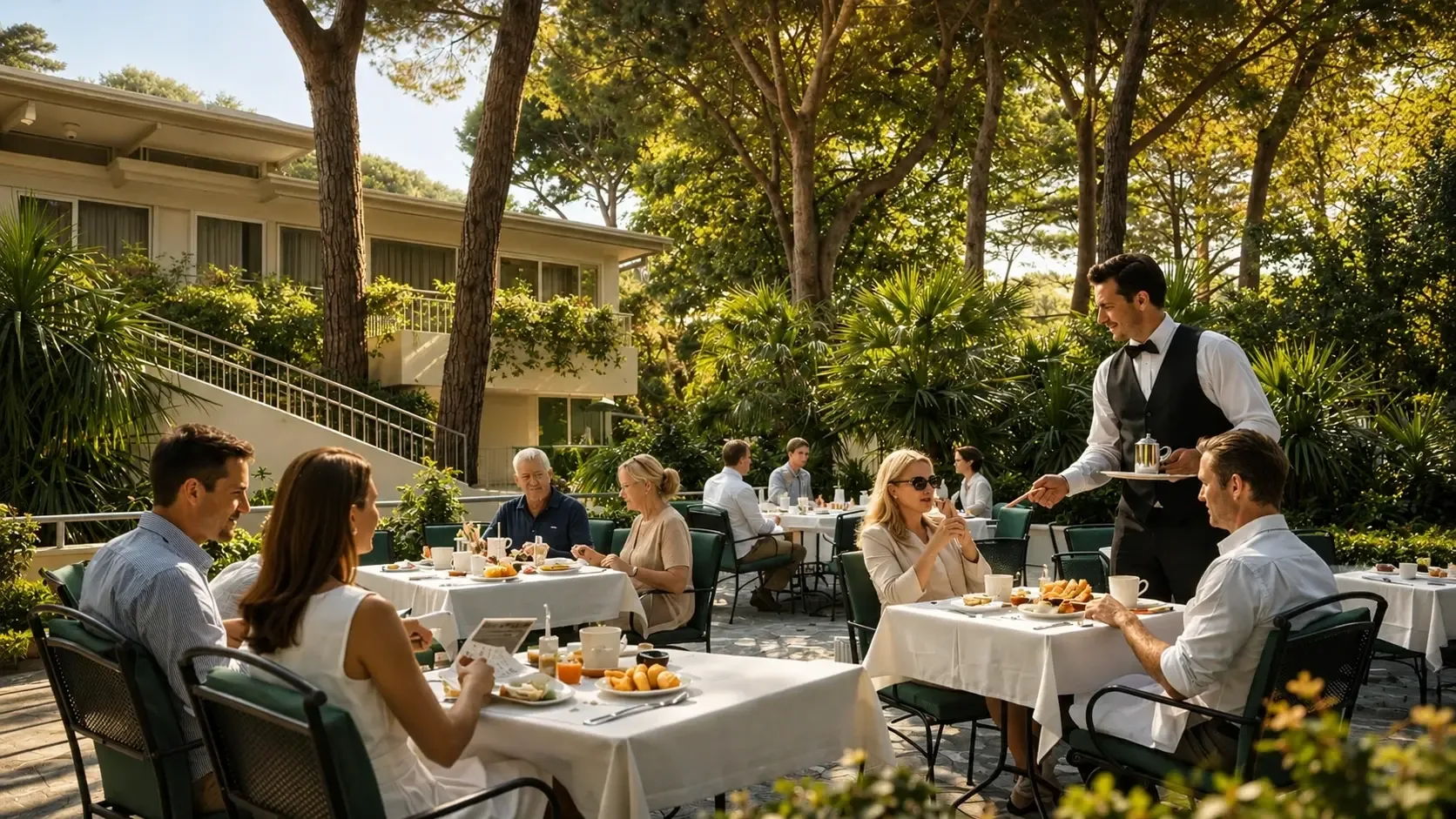 Hotel in the afternoon