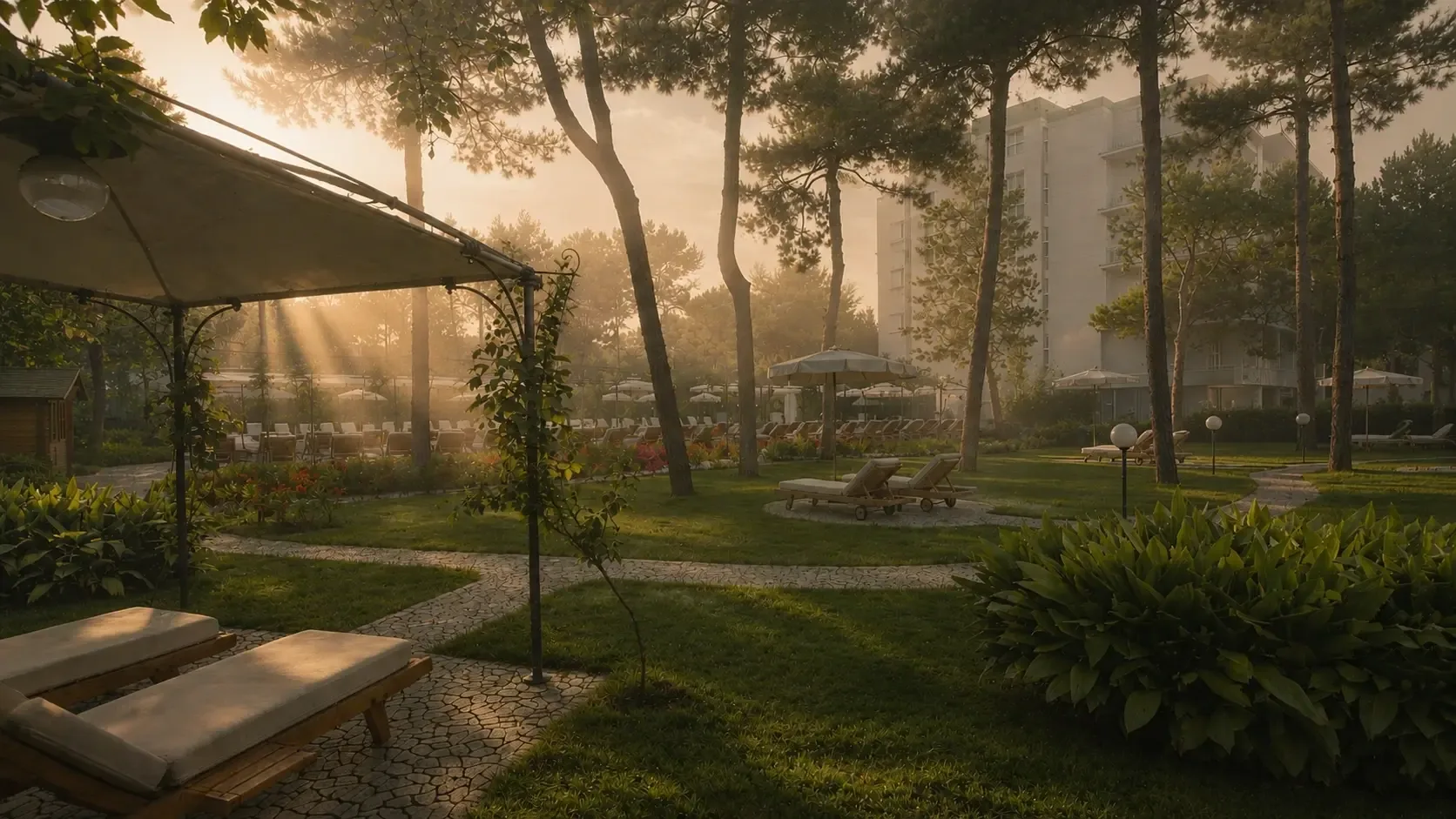 Hotel in the morning