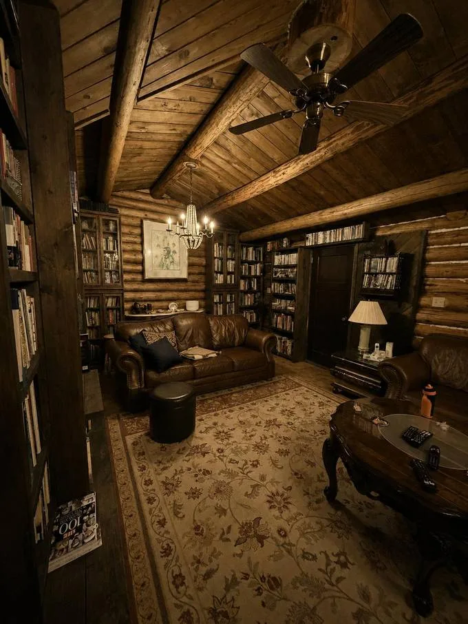 La biblioteca de Eagle's Nest Resort.