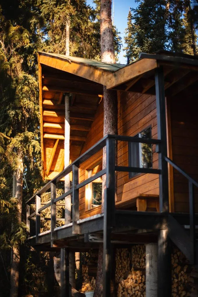 Terraza de Eagle Cabin en Eagle's Nest Resort.