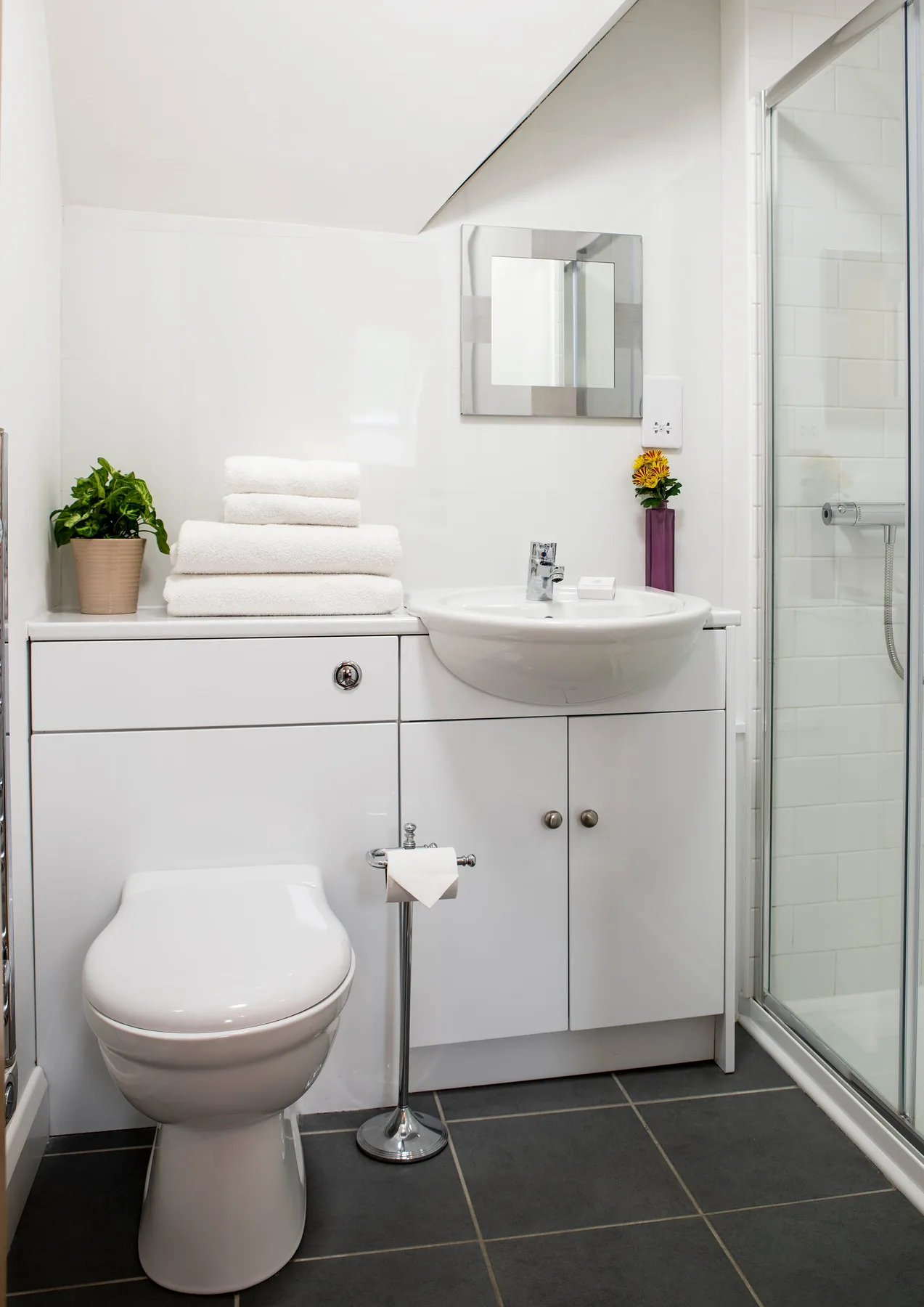Baño privado integrado en la habitación