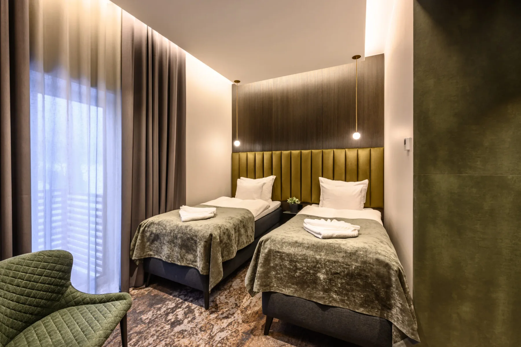 Camas individuales de la habitación Premium