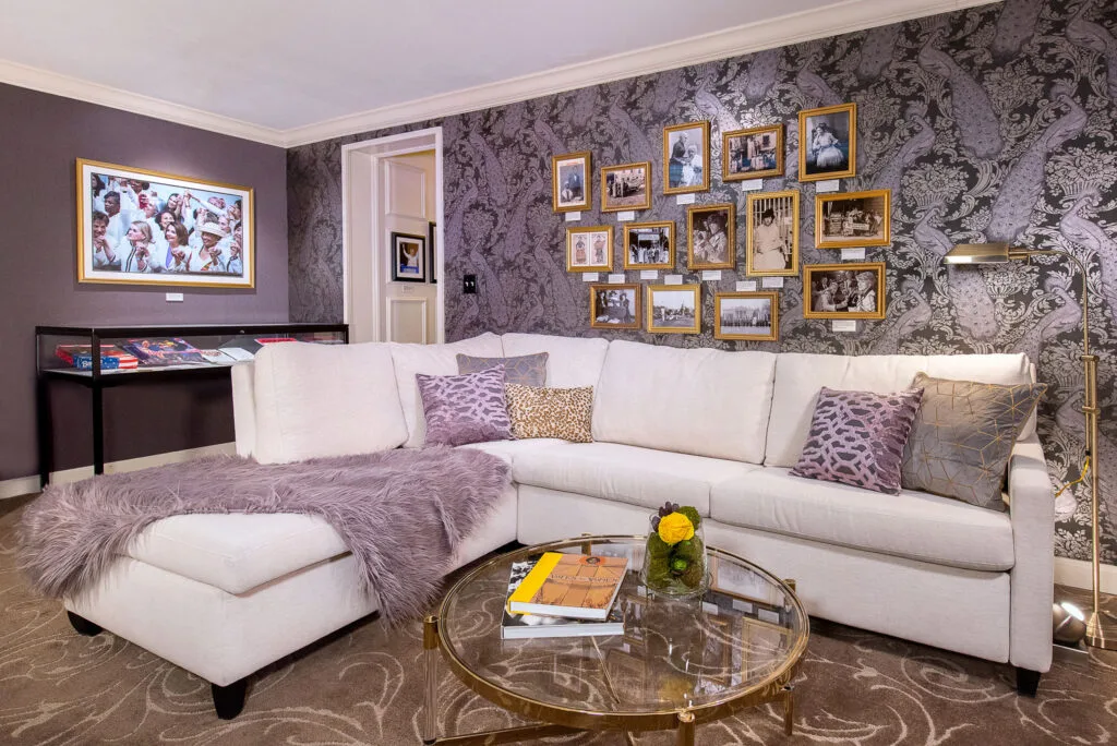 Suffrage Suite lounge with sectional seating