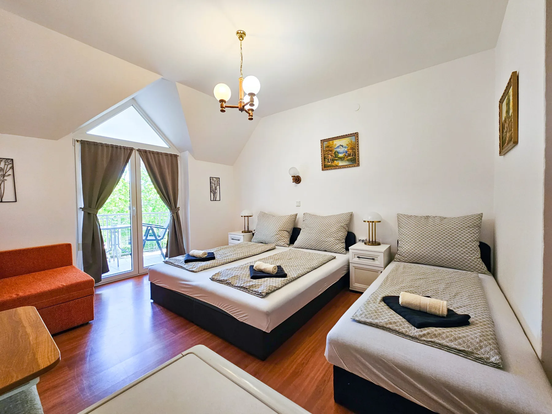Three-bed room