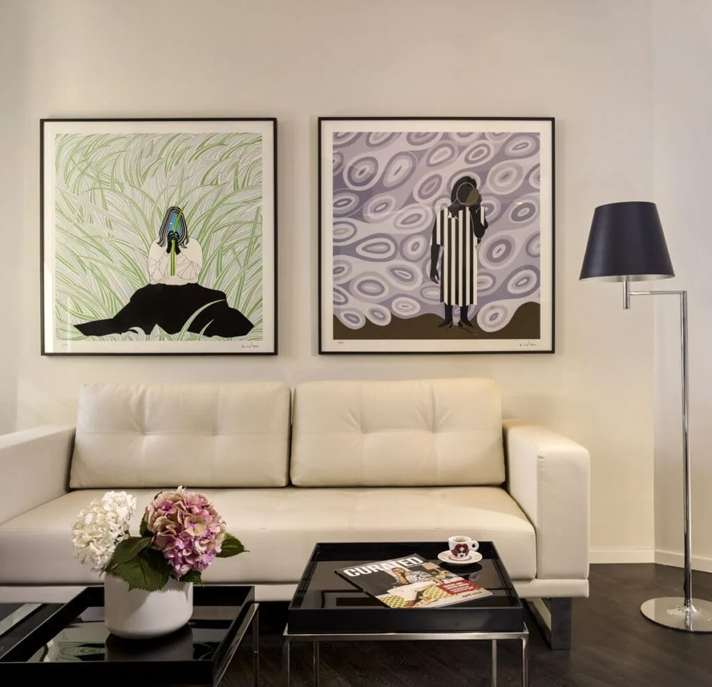 Zona de estar del estudio Art