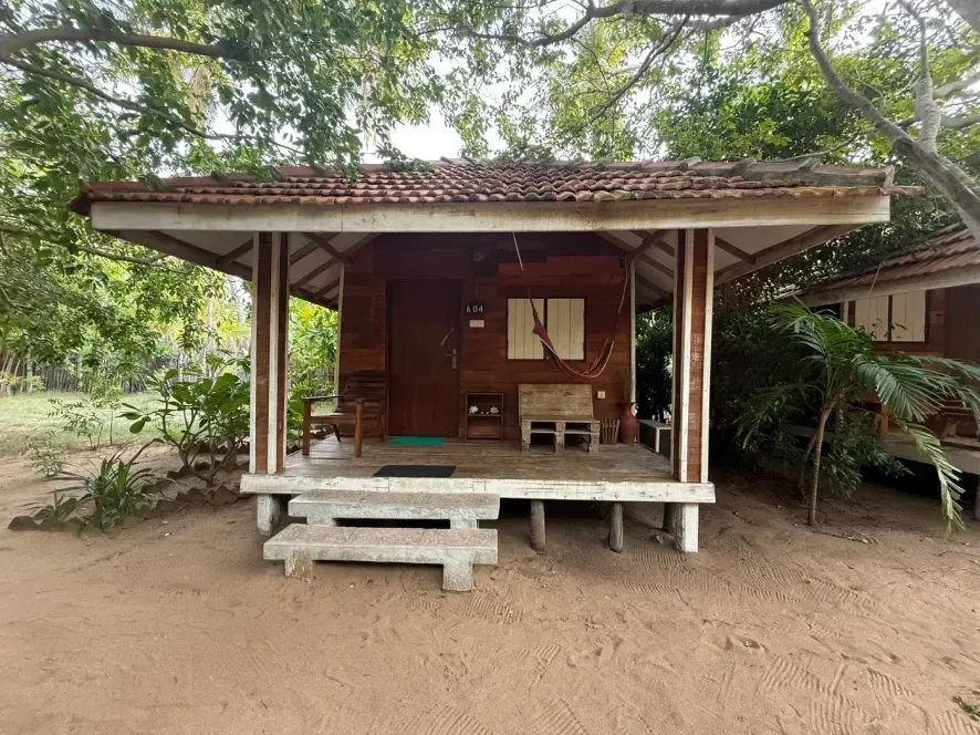 Cabaña al aire libre con terraza