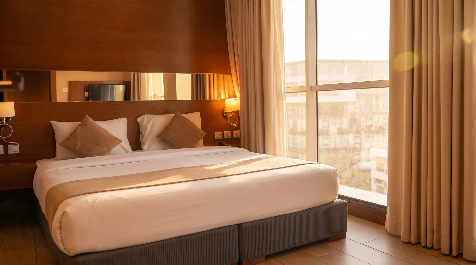 Habitación Deluxe con vistas a la ciudad y dos camas individuales