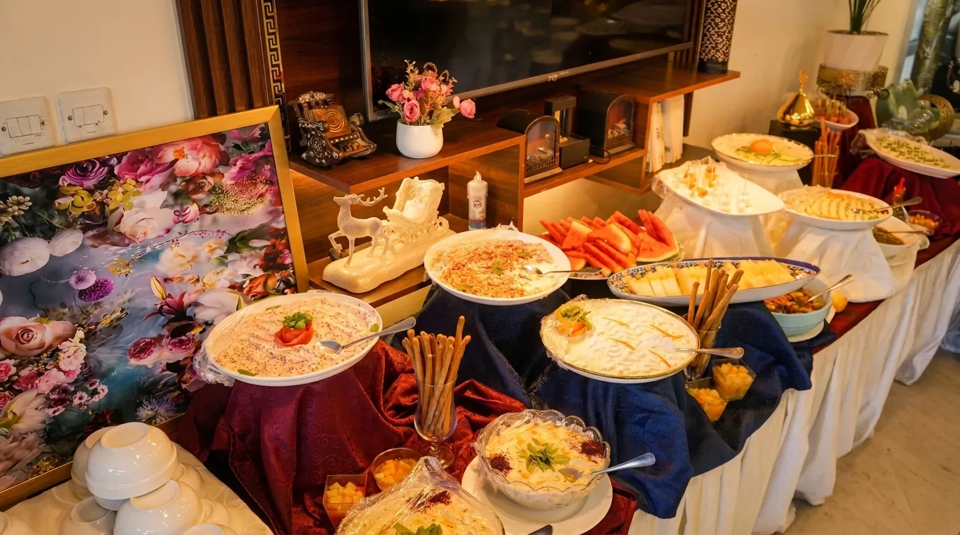 Presentación de los platos del restaurante