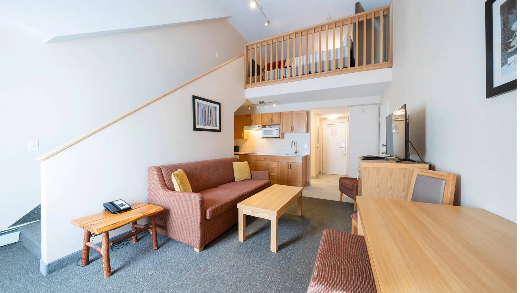 Zona de estar del estudio loft Deluxe