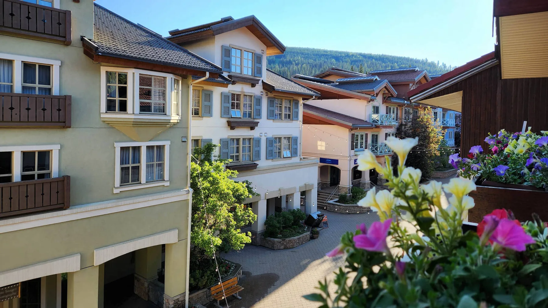 Vista del pueblo de Sun Peaks