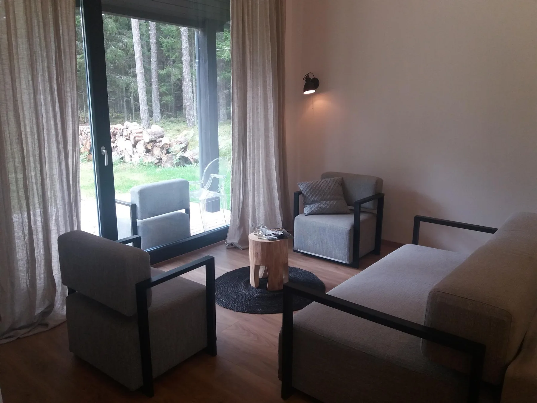 Seating area in a guesthouse double room