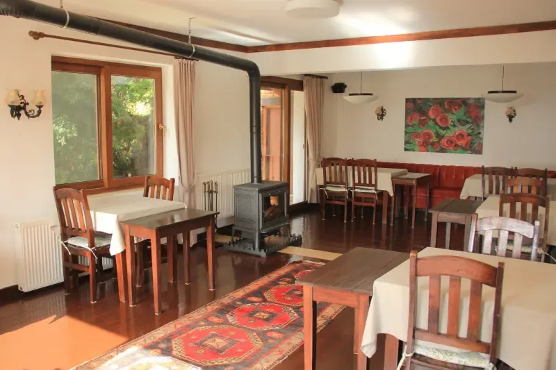 Salón con chimenea