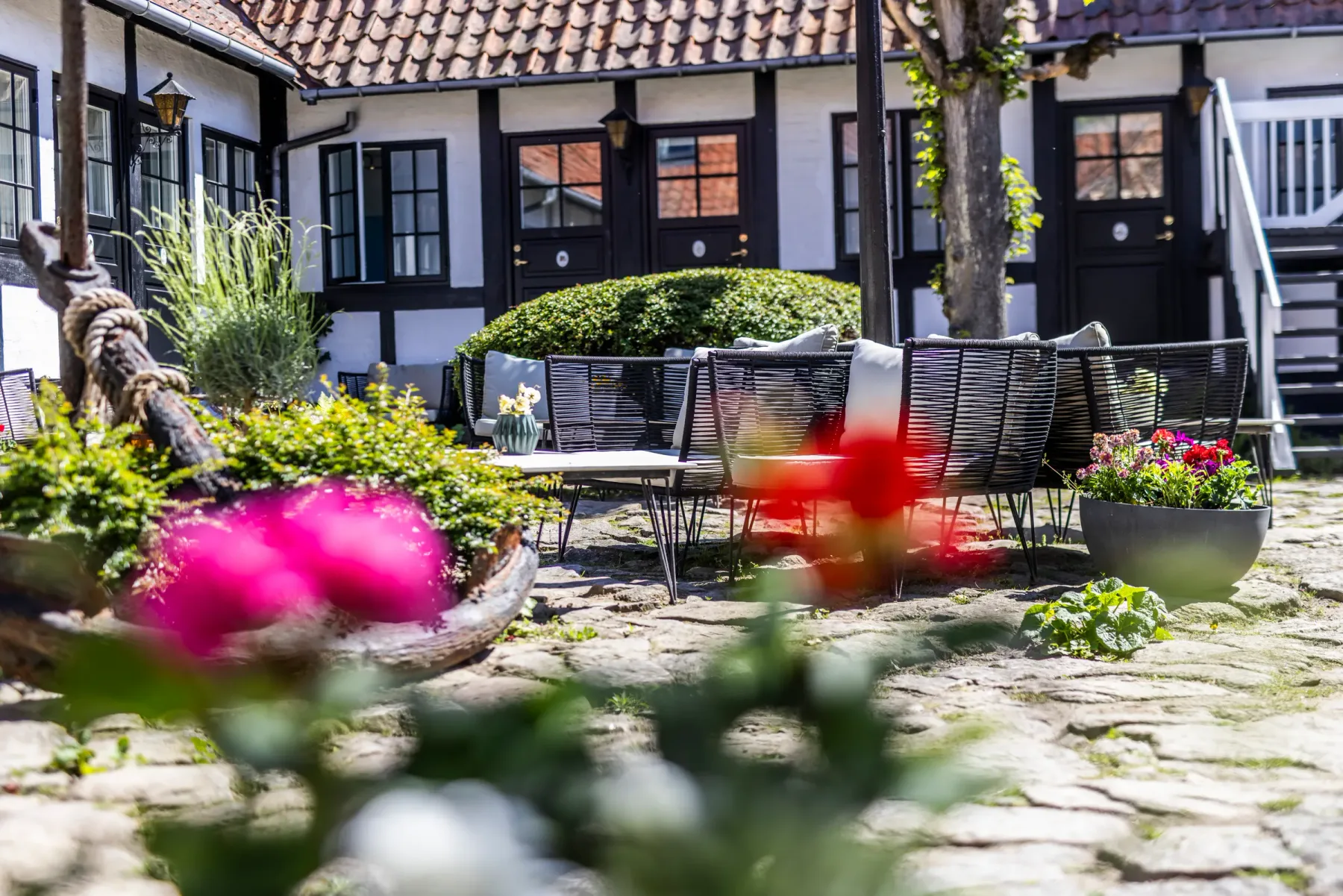 Hotel courtyard