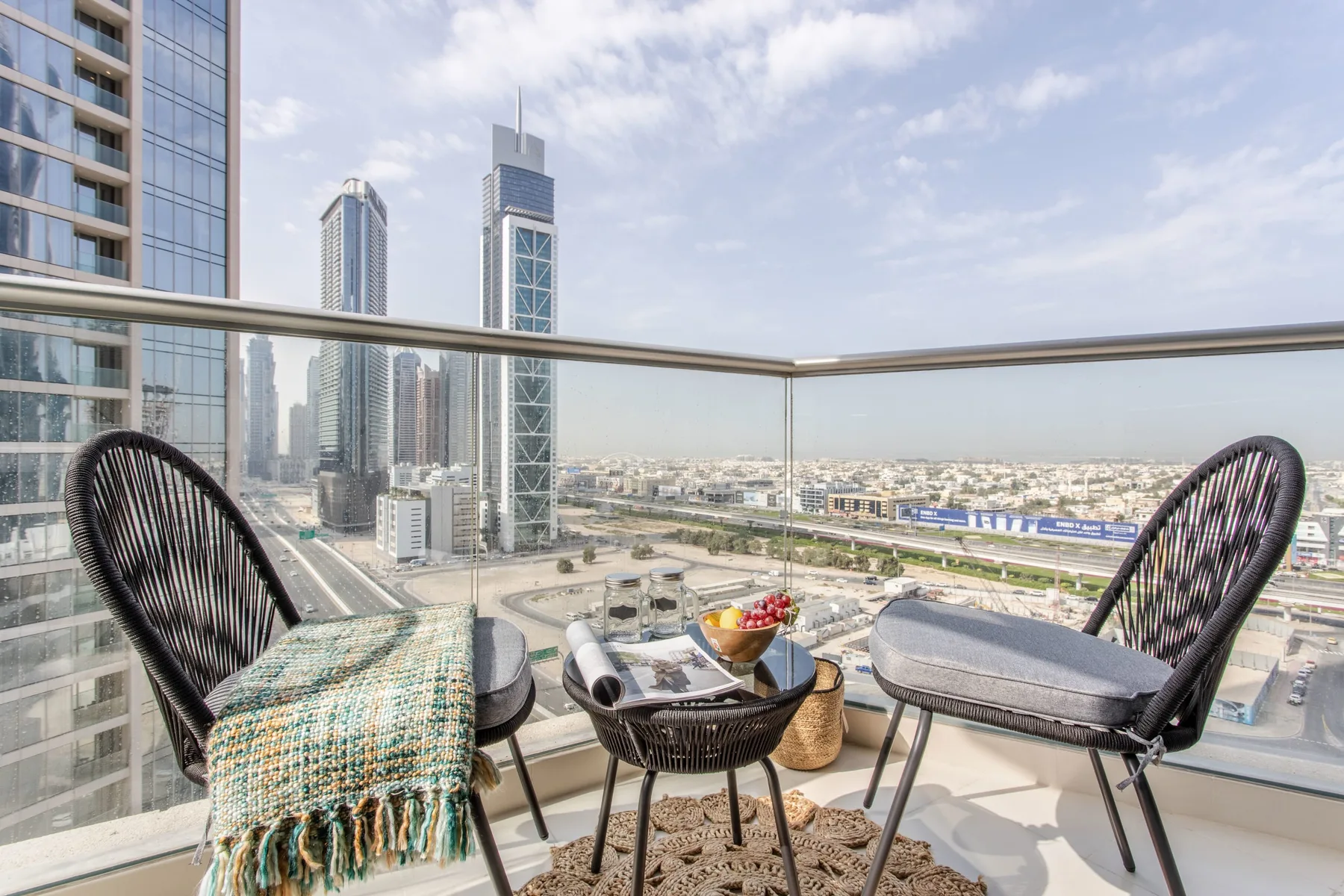 Balcony w/ City Views