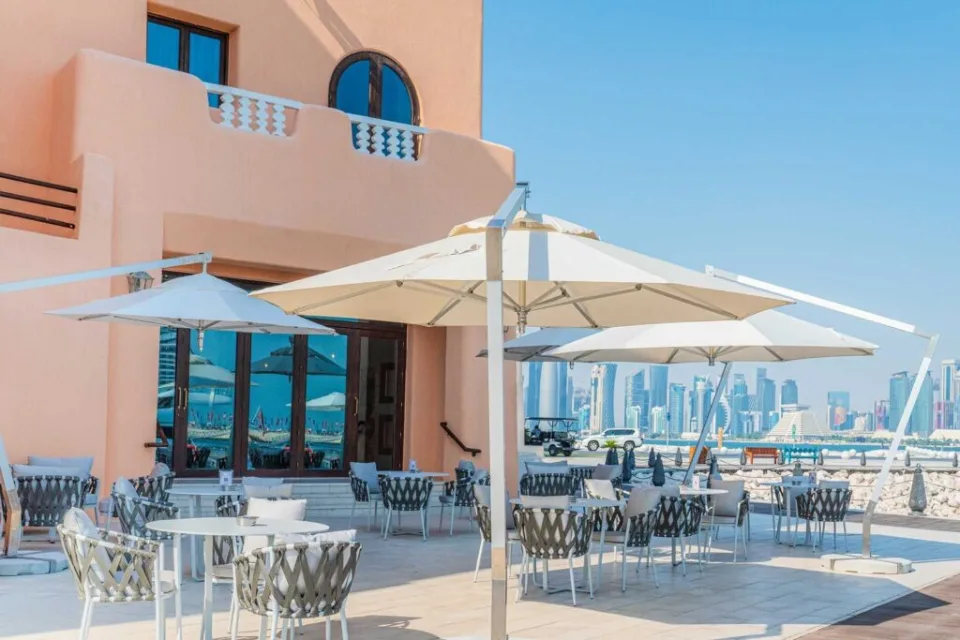Mina Hotel restaurant outdoor area