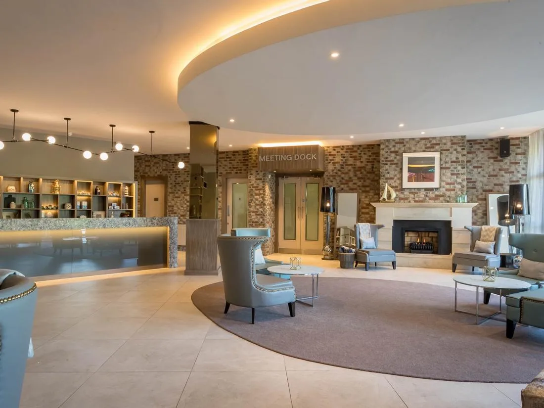 Hotel lobby.
