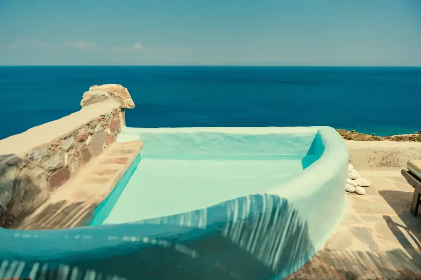 Infinity pool above the Laconian Gulf