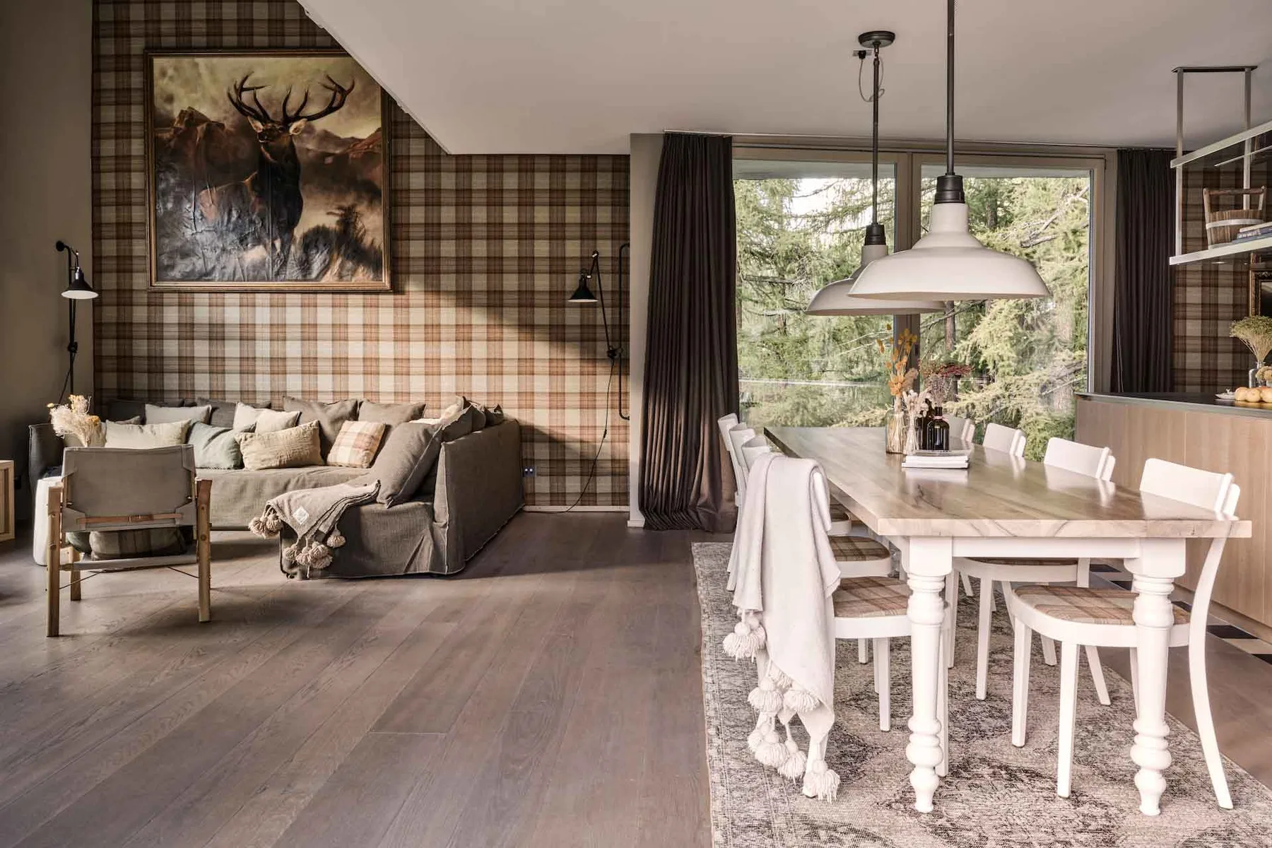 Sala de estar de Huntsman Lodge