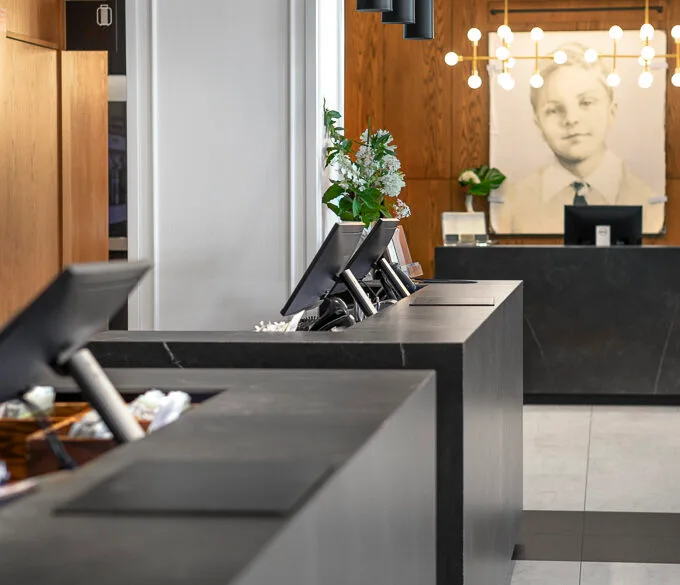Reception area artwork