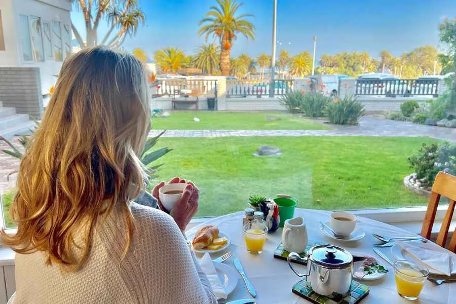 Mesa de desayuno en Pension Rapmund