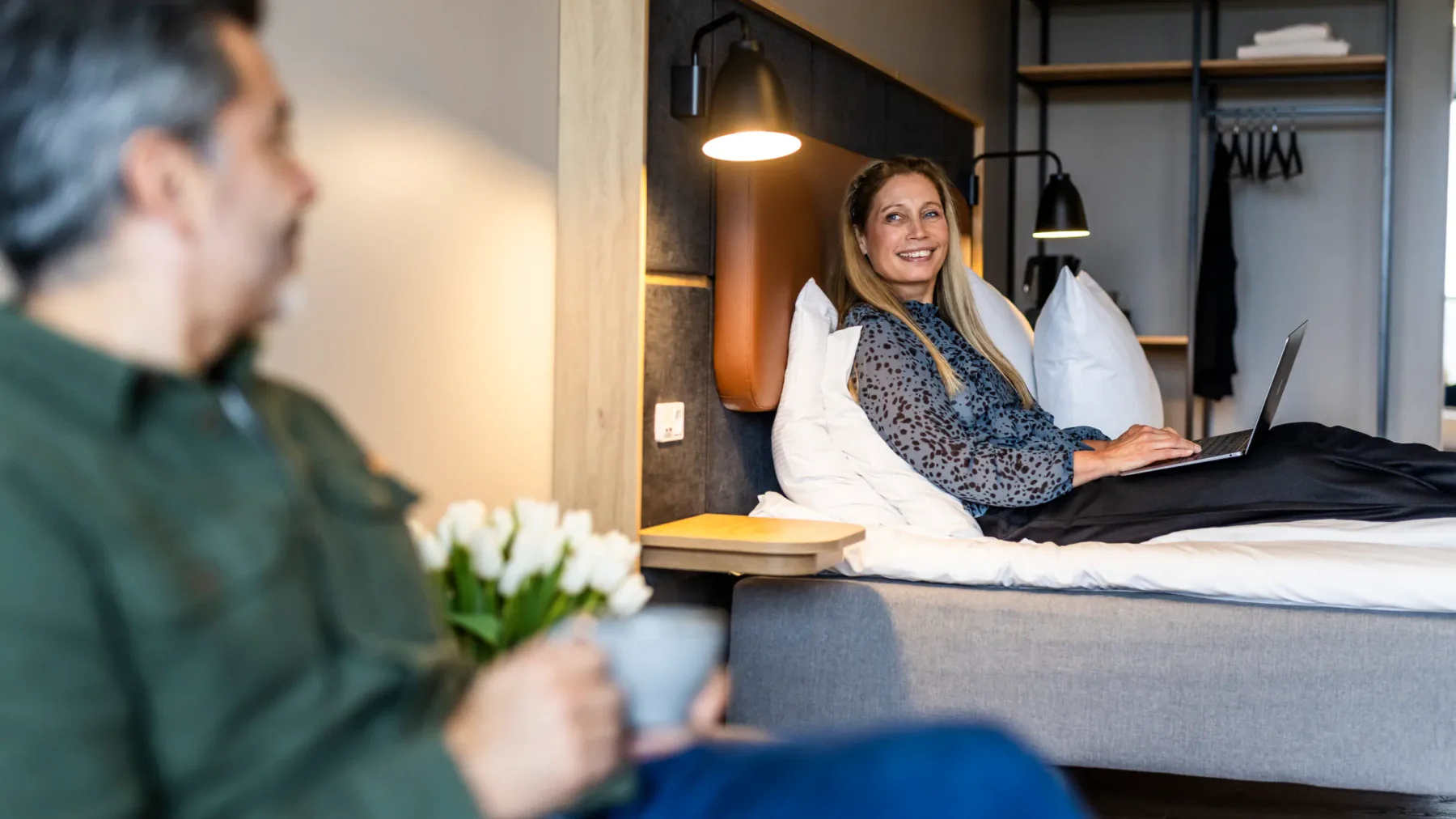 Superior double hotel room with guests