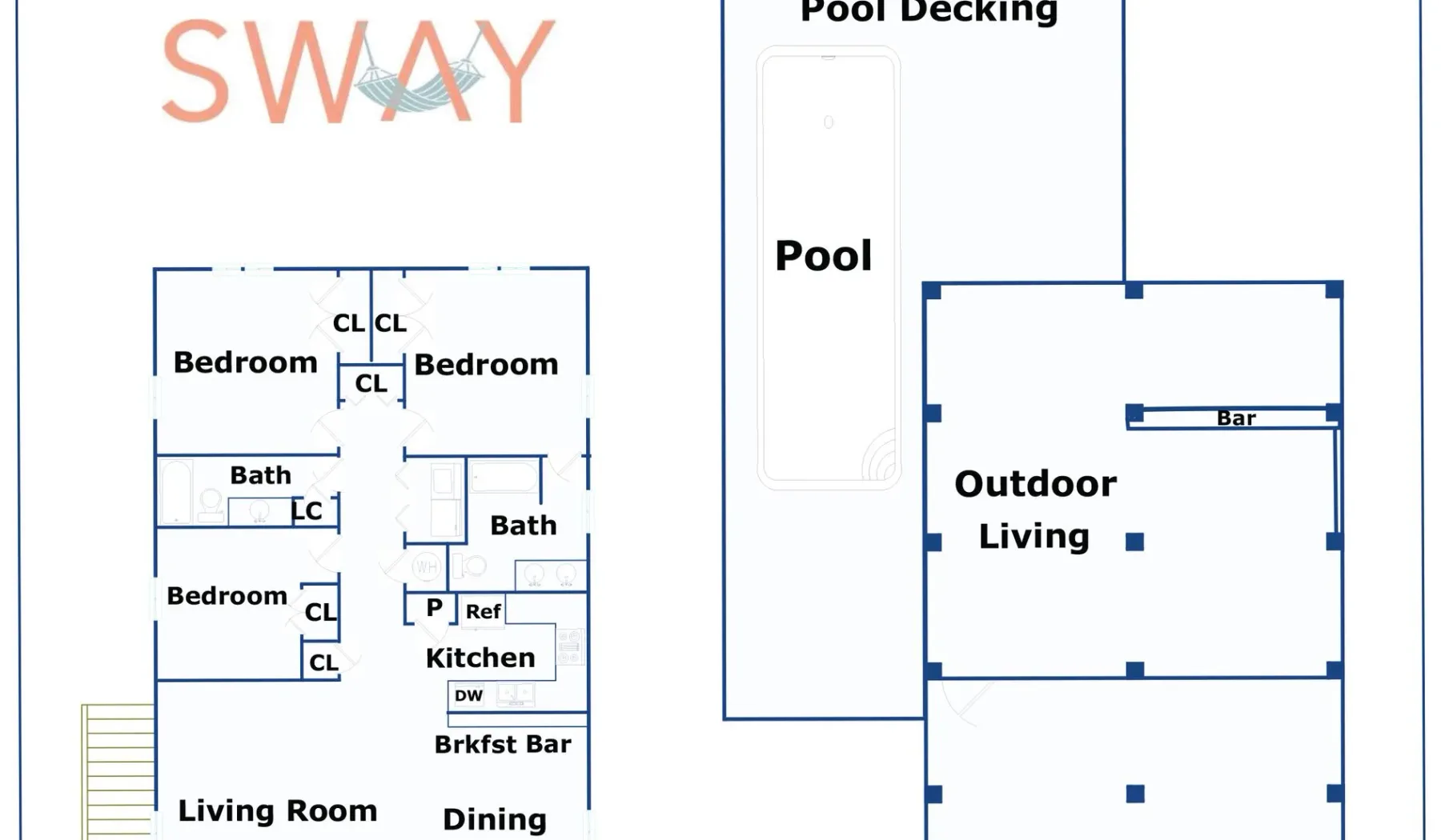 A floor plan shows bedrooms, a kitchen, and living and dining areas.