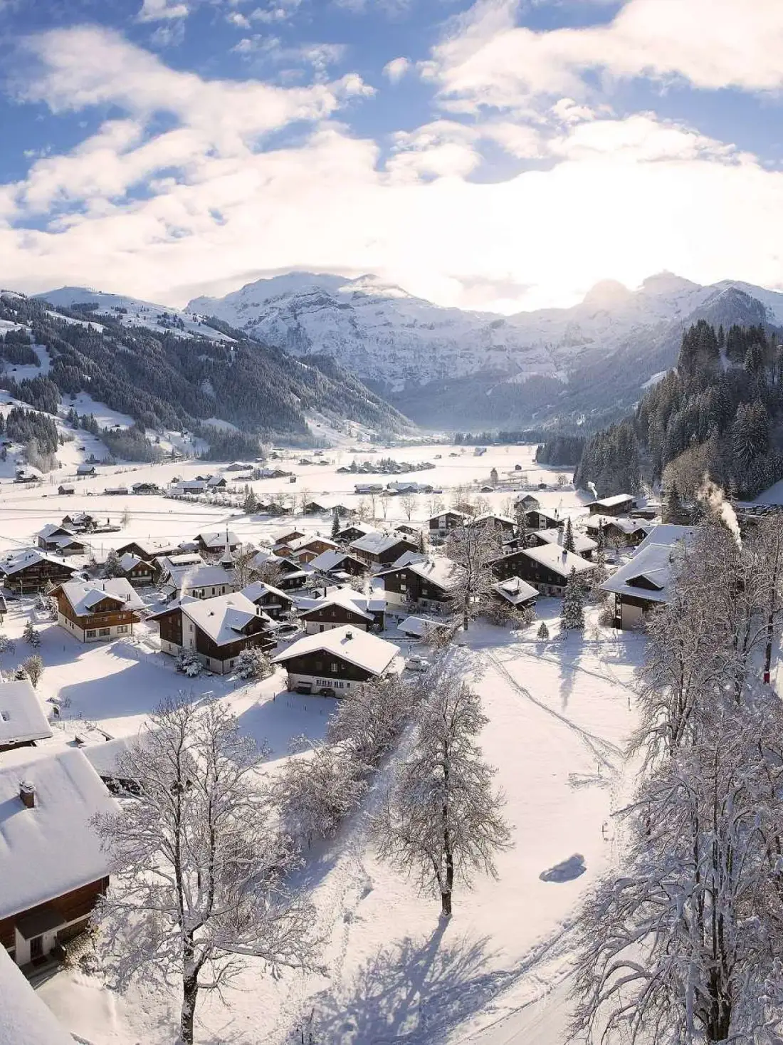 Panorama invernal en el Lenkerhof