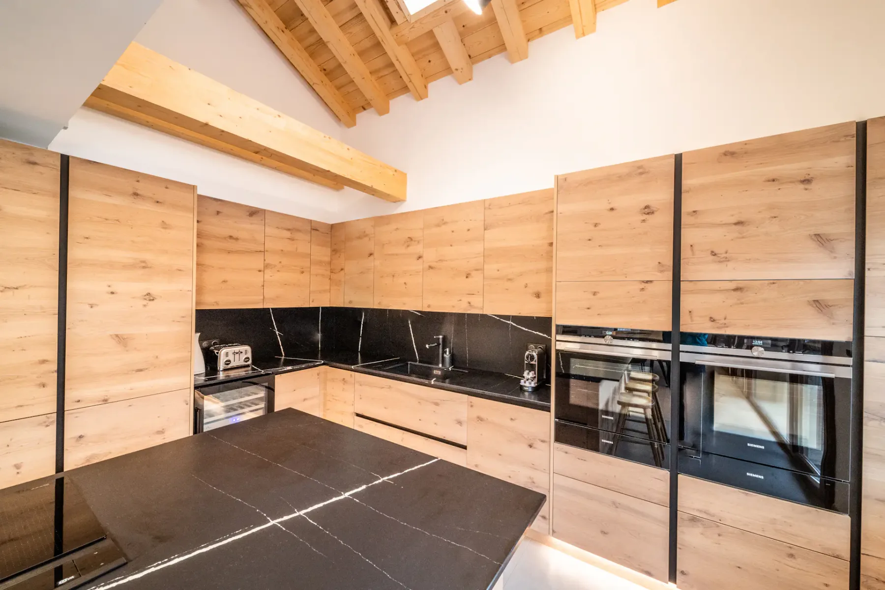 Comtemporary designed kitchen ski chalet Arande Saint Gervais