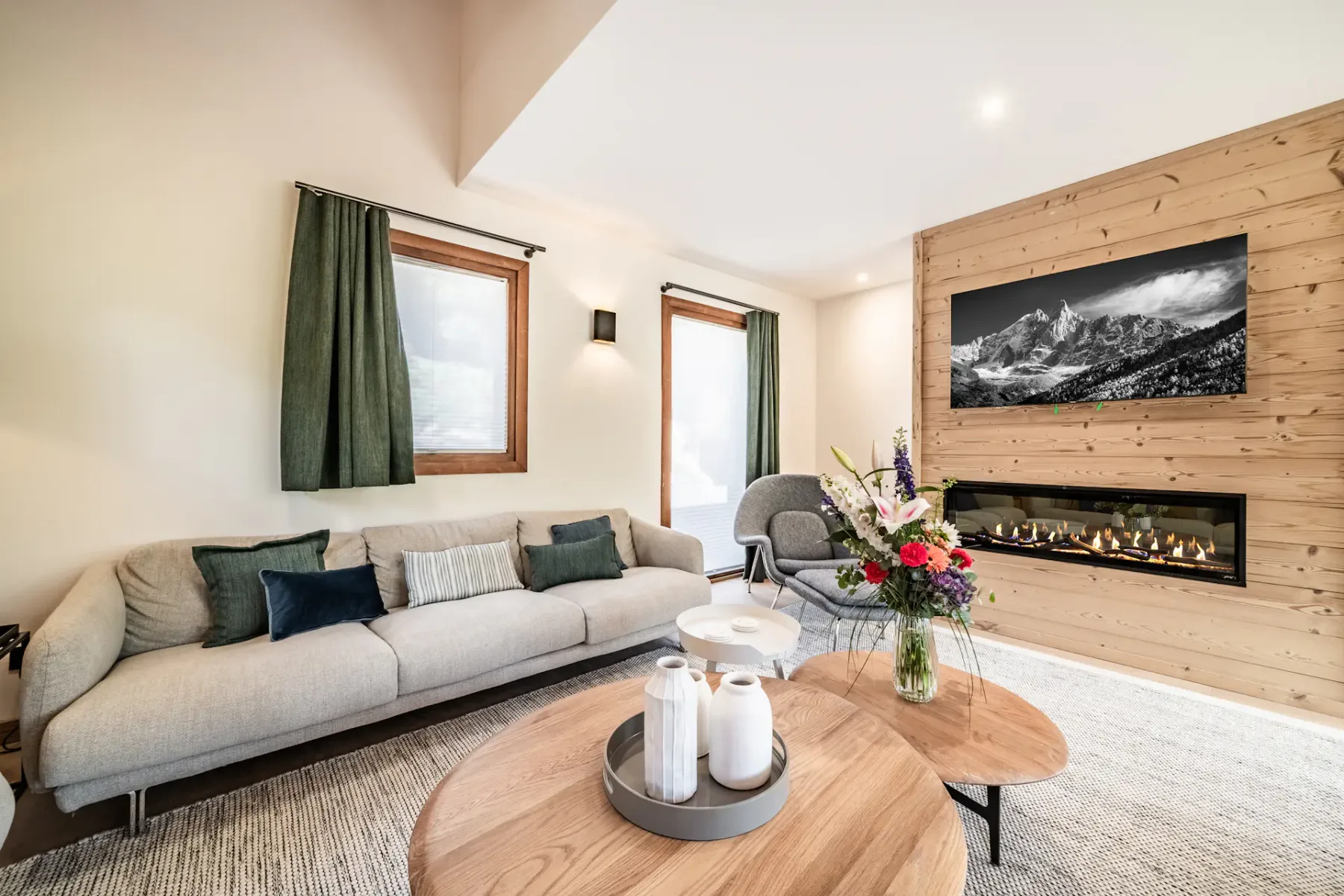 Cosy alpine living room ski chalet Arande Saint Gervais