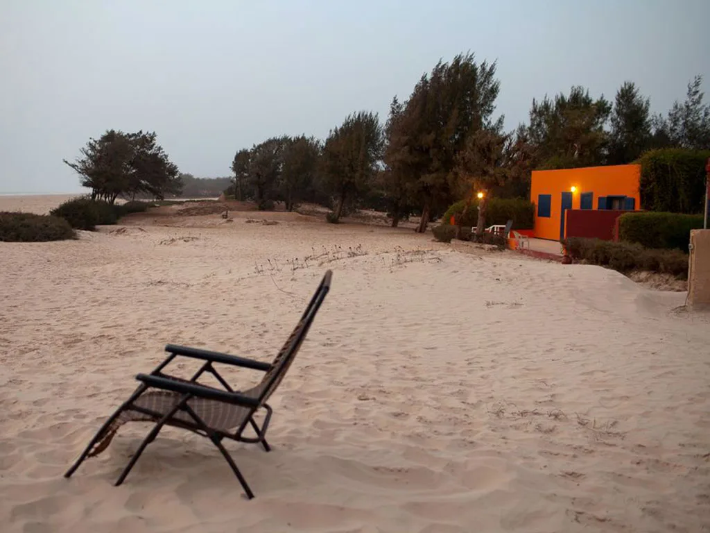 Lado de la playa del hotel