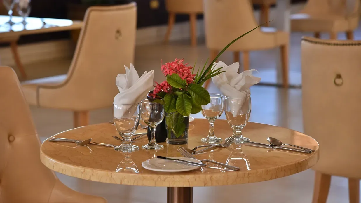 Mesa del restaurante La Vista